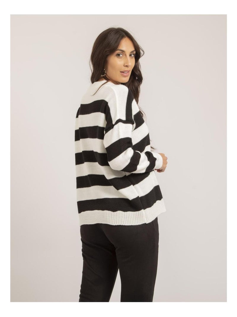 Jersey de rayas gruesas KATURA Blanco - Kiabi