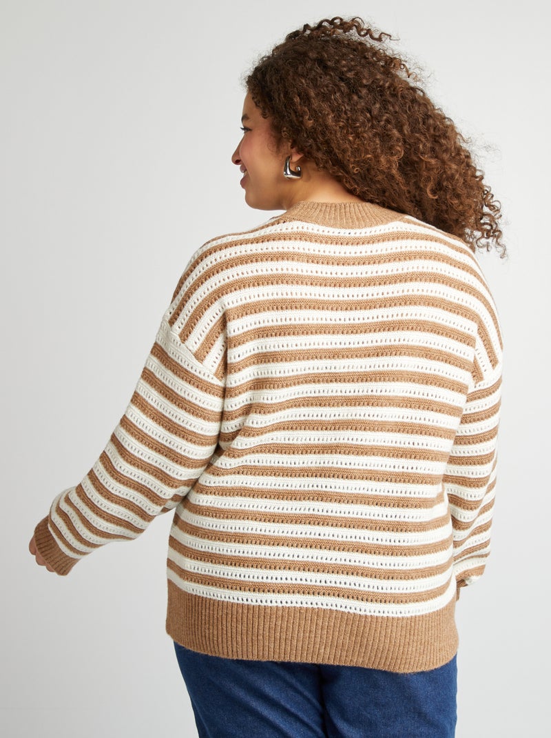Jersey de rayas MARRON - Kiabi