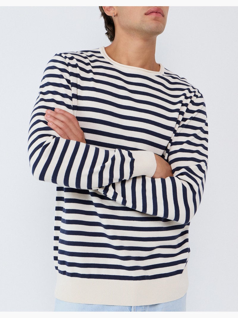 Jersey de rayas, mo fashion Blanco - Kiabi