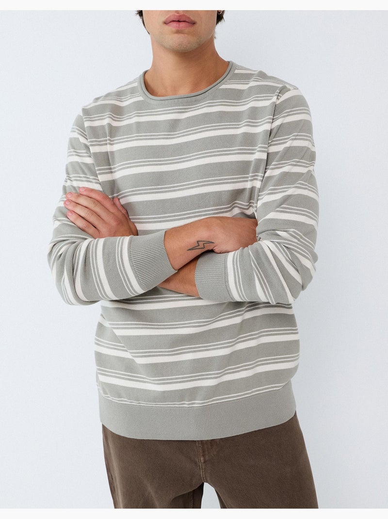 Jersey de rayas, mo fashion Gris - Kiabi