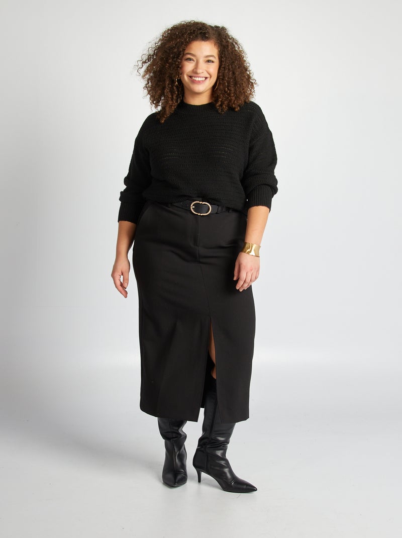 Jersey de rayas negro - Kiabi