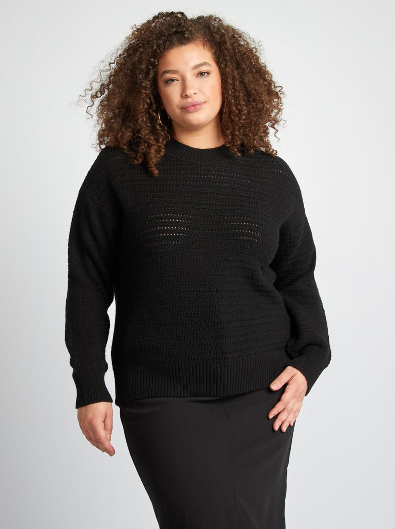 Jersey de rayas negro - Kiabi