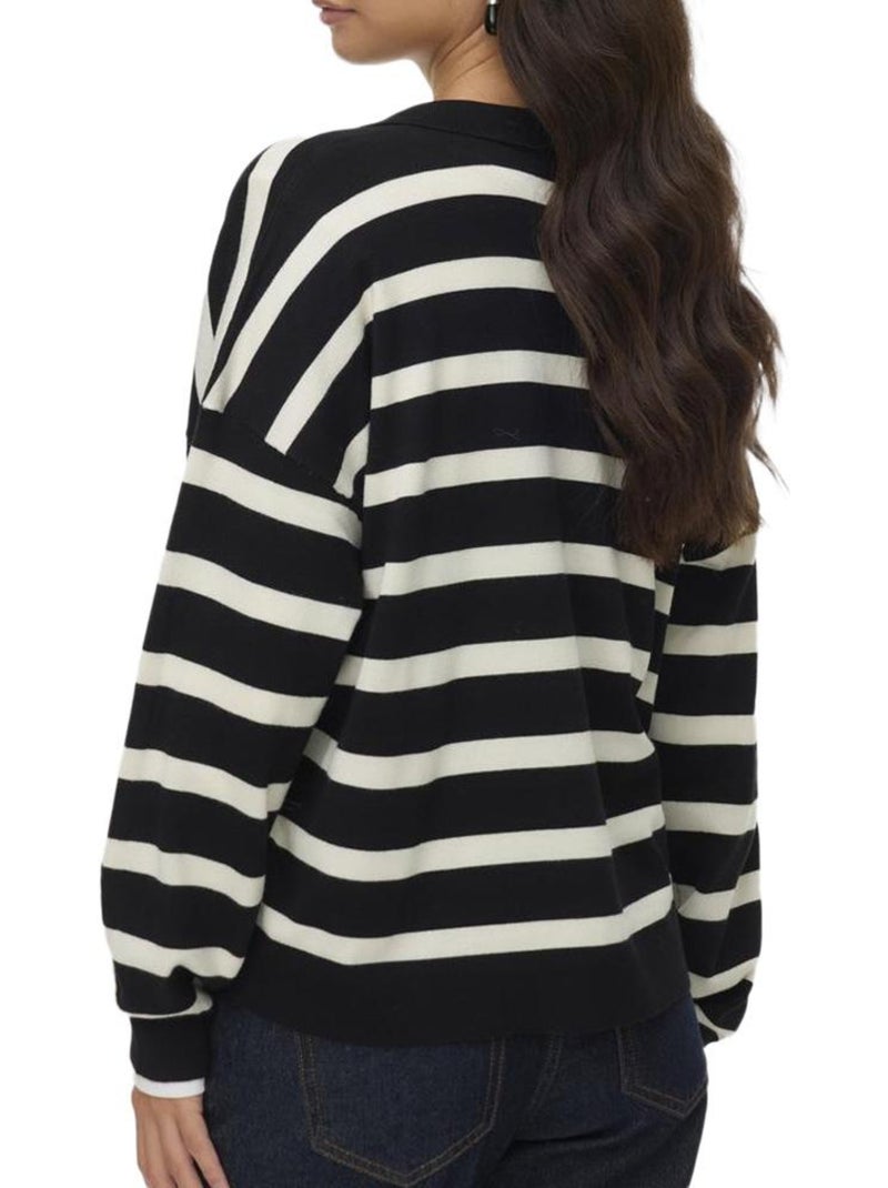 Jersey de rayas para mujer vero moda Negro Blanco - Kiabi