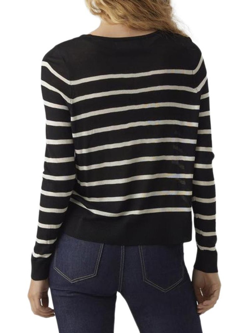 Jersey de Rayas para Mujer Vero Moda Negro - Kiabi