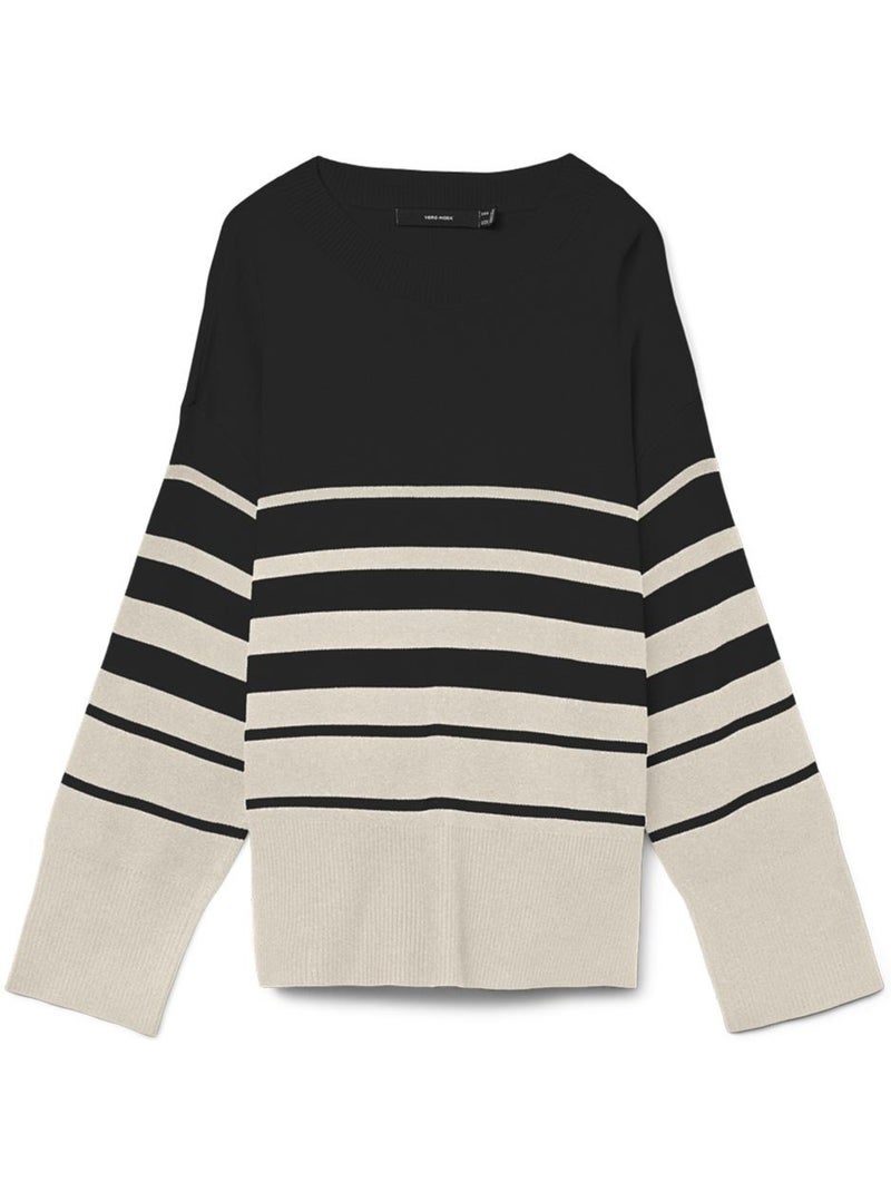 Jersey de rayas para mujer vero moda Negro - Kiabi