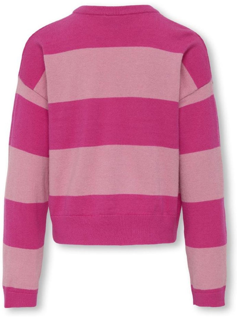 Jersey de Rayas para Niña Kogtala Kids ONLY Rosa - Kiabi