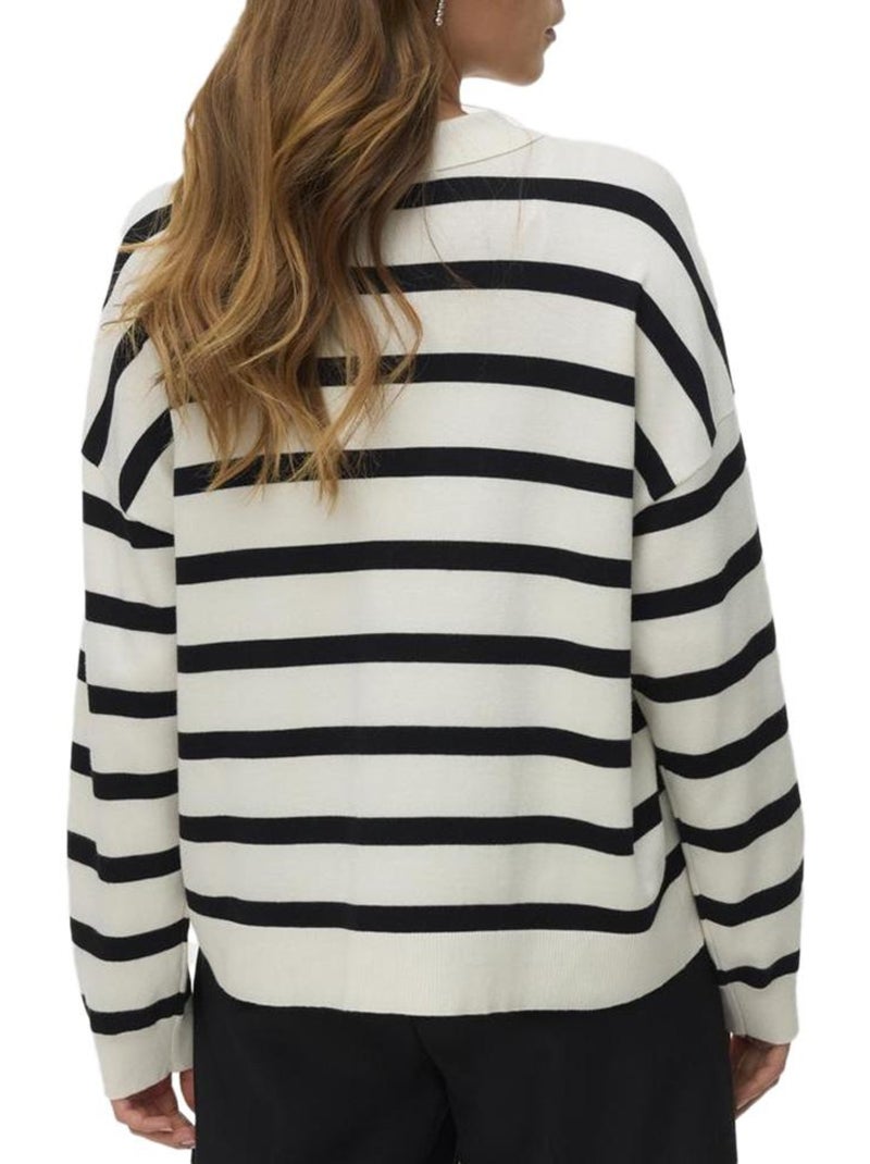 Jersey de rayas Vero Moda para mujer - Beige - Kiabi