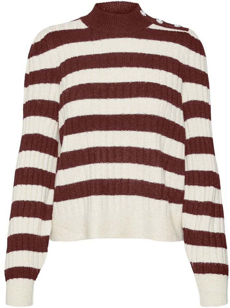Jersey de Rayas Vero Moda para Mujer Burdeos - Kiabi