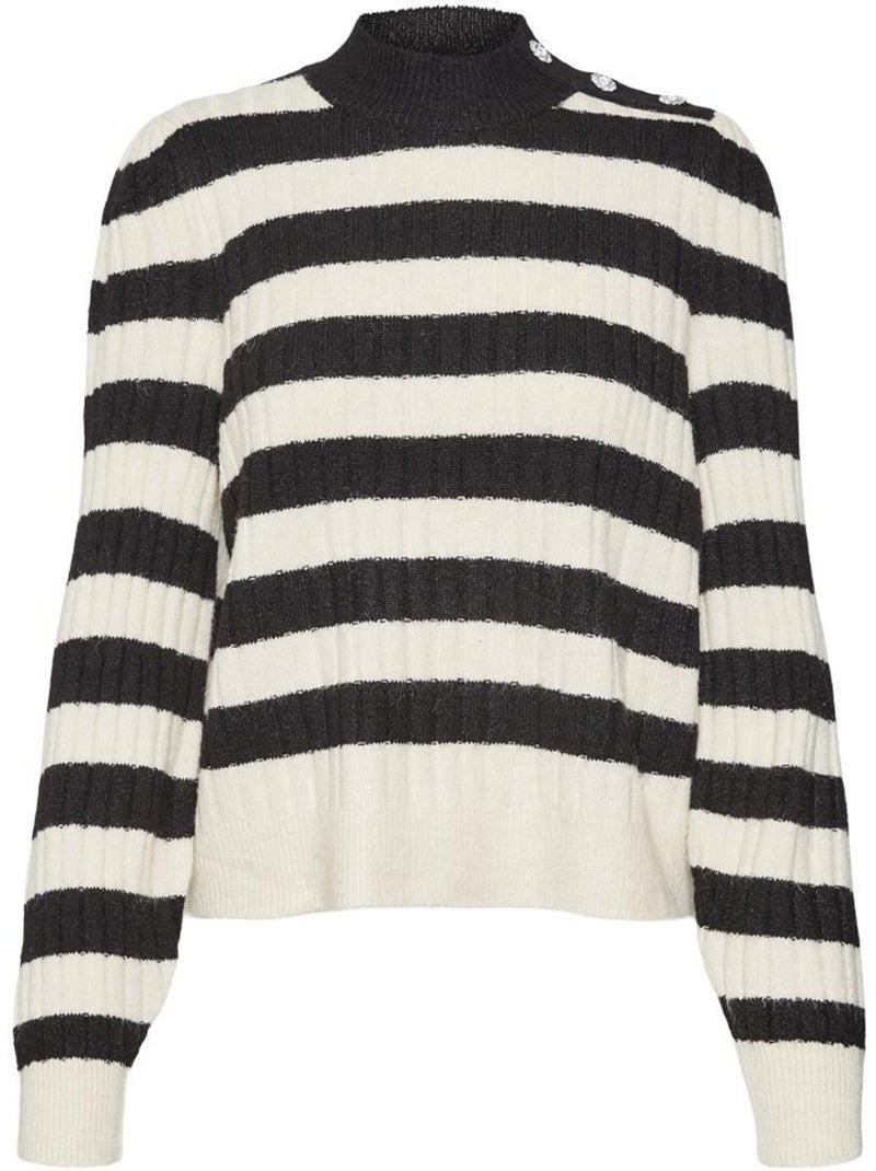 Jersey de Rayas Vero Moda para Mujer Negro - Kiabi