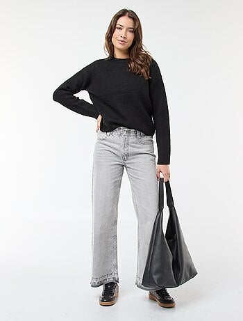 Jersey de tacto suave y cuello redondo