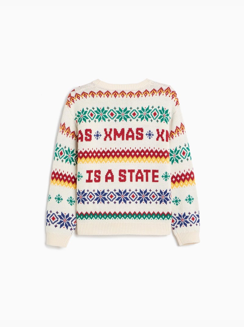 Jersey de tejido navideño, mo fashion Crudo - Kiabi