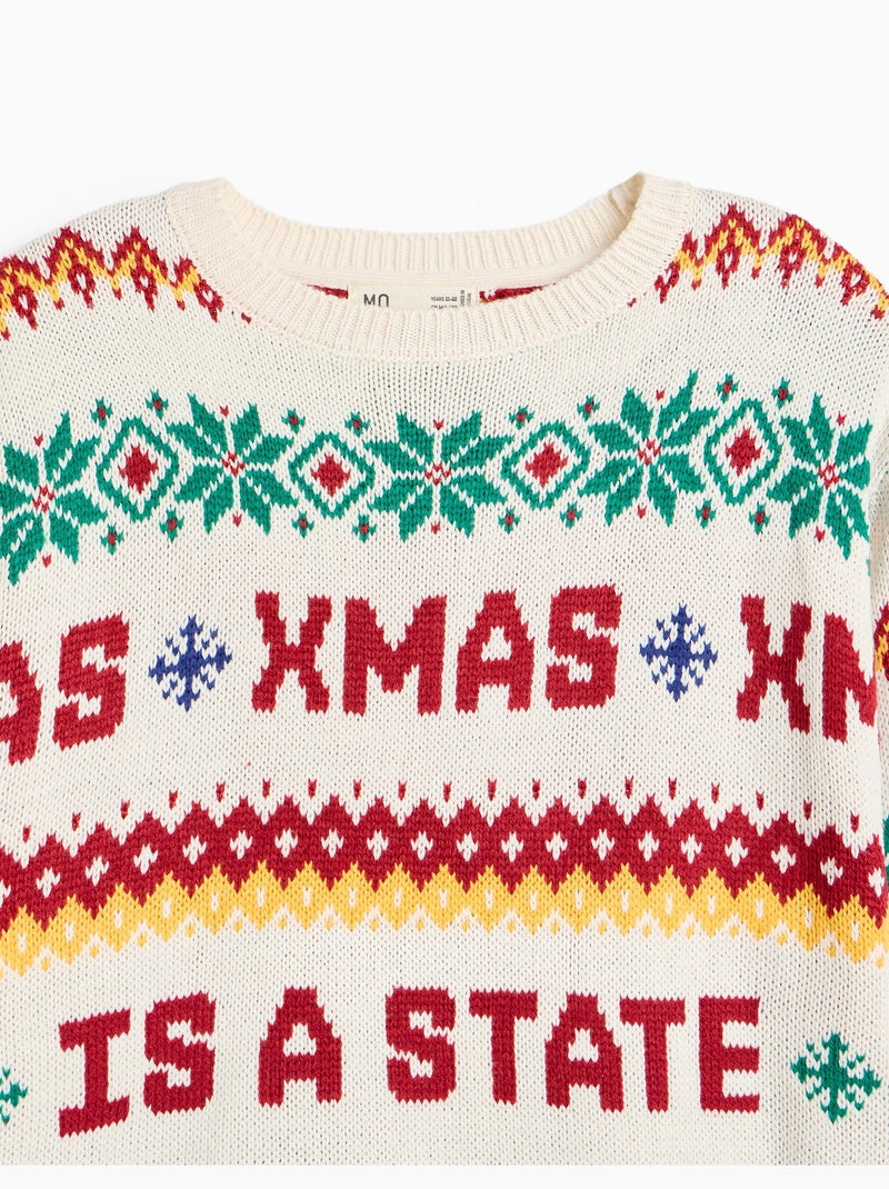Jersey de tejido navideño, mo fashion Crudo - Kiabi