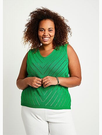 Jersey de tirantes de algodón fino calado - Afibel