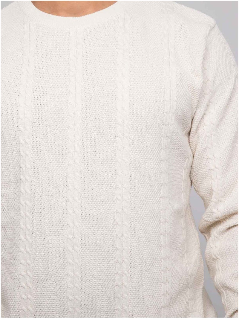 Jersey de trenzas AMOROL Beige - Kiabi