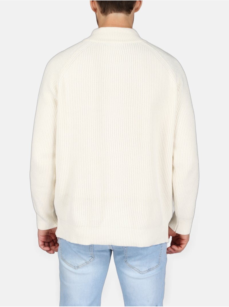 Jersey de vestir con cremallera - Kenzarro Blanco - Kiabi