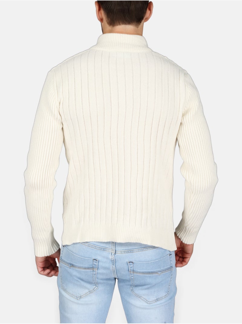 Jersey de vestir con cremallera - Kenzarro Blanco - Kiabi