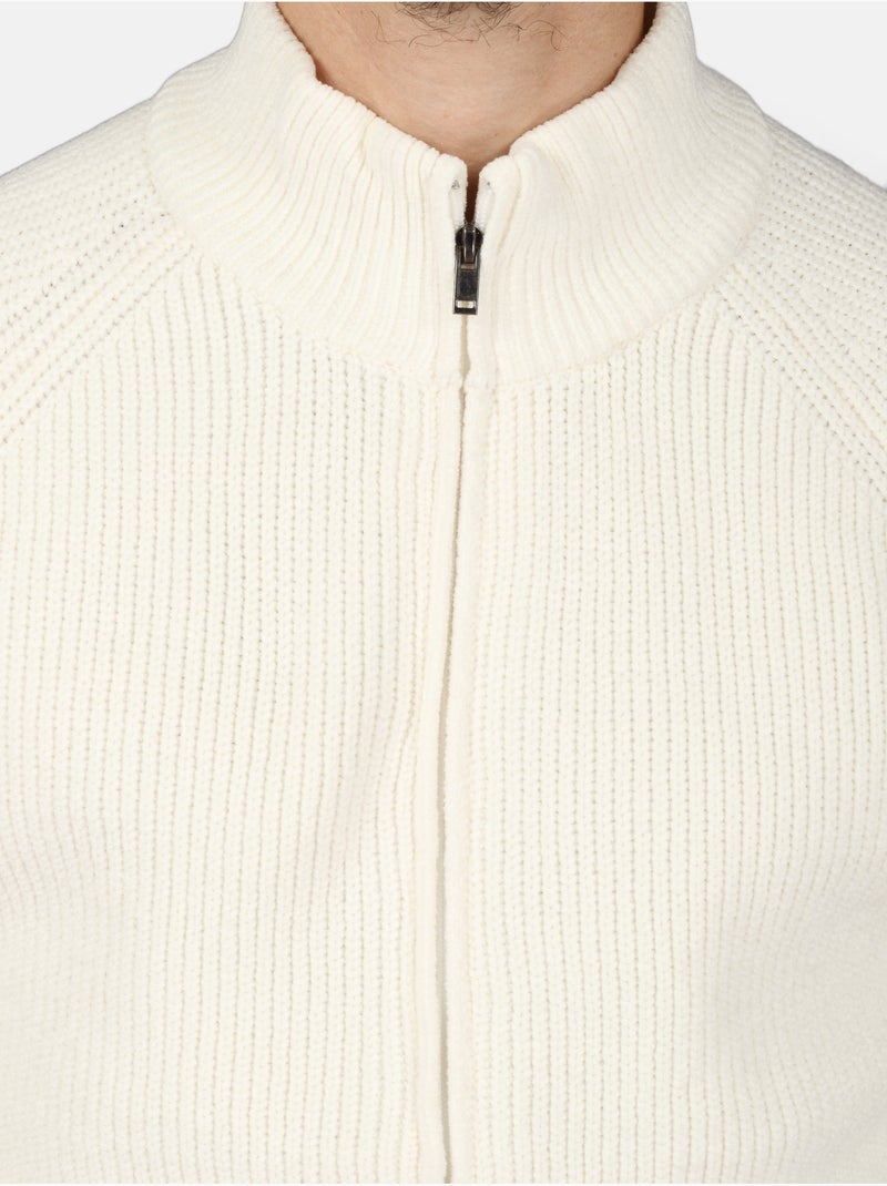 Jersey de vestir con cremallera - Kenzarro Blanco - Kiabi