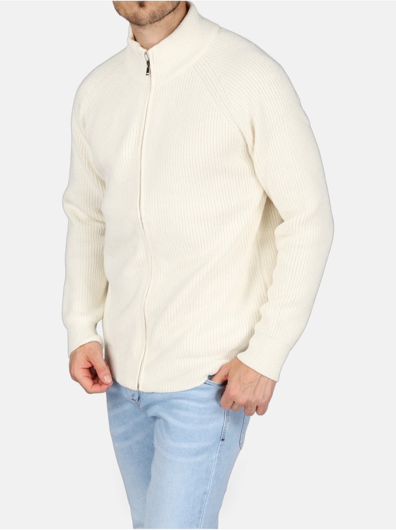 Jersey de vestir con cremallera - Kenzarro Blanco - Kiabi