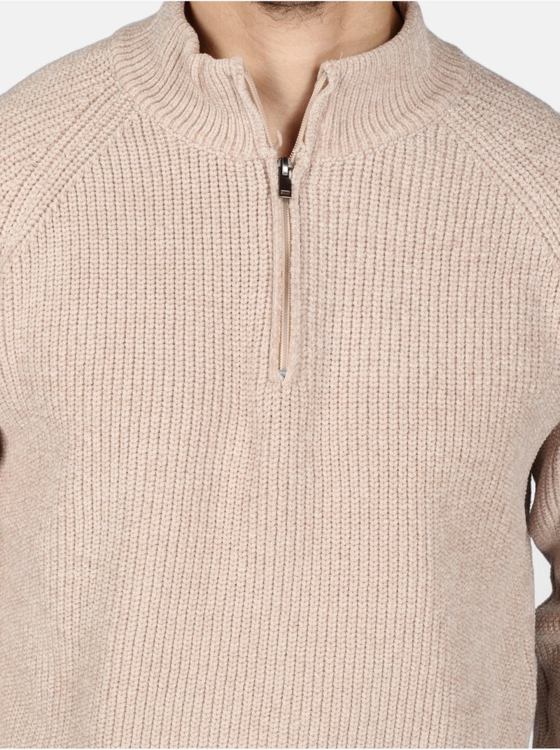Jersey de vestir con cremallera - Kenzarro Crema - Kiabi