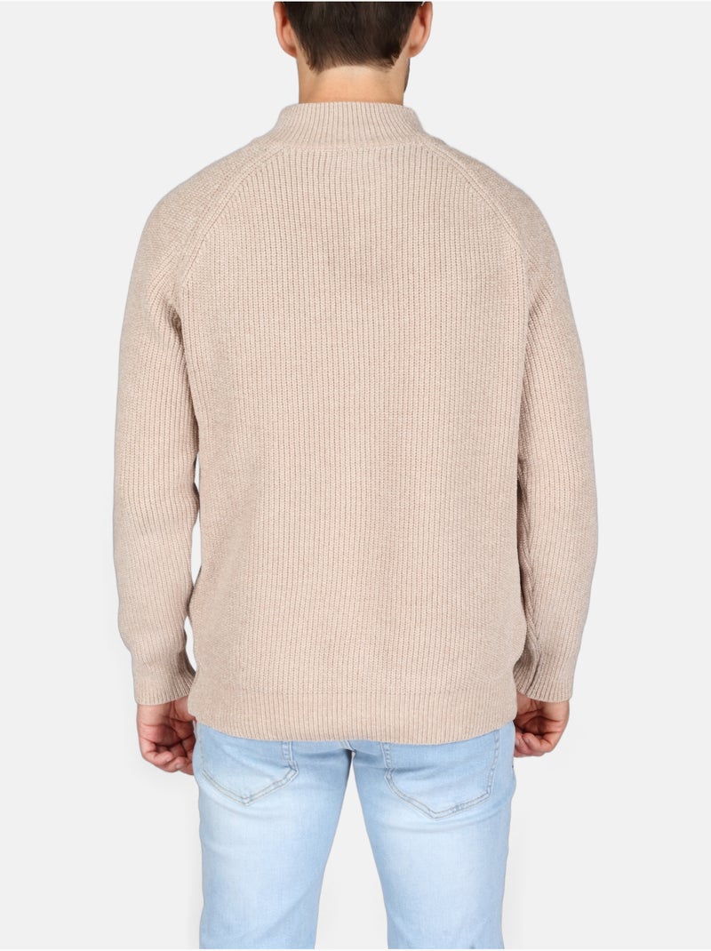 Jersey de vestir con cremallera - Kenzarro Crema - Kiabi