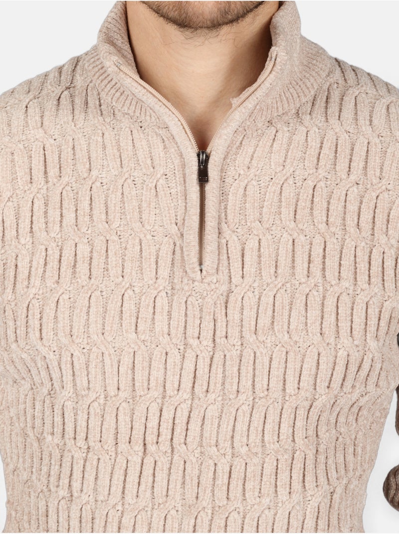 Jersey de vestir con cremallera - Kenzarro Crema - Kiabi