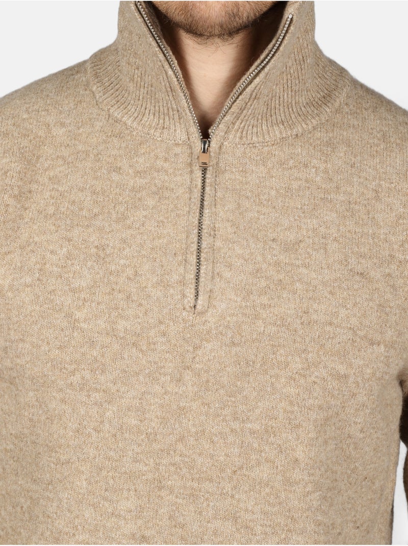 Jersey de vestir con cremallera - Kenzarro Crema - Kiabi