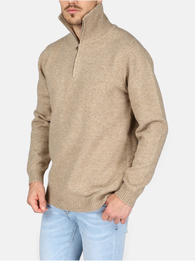 Jersey de vestir con cremallera - Kenzarro Crema - Kiabi