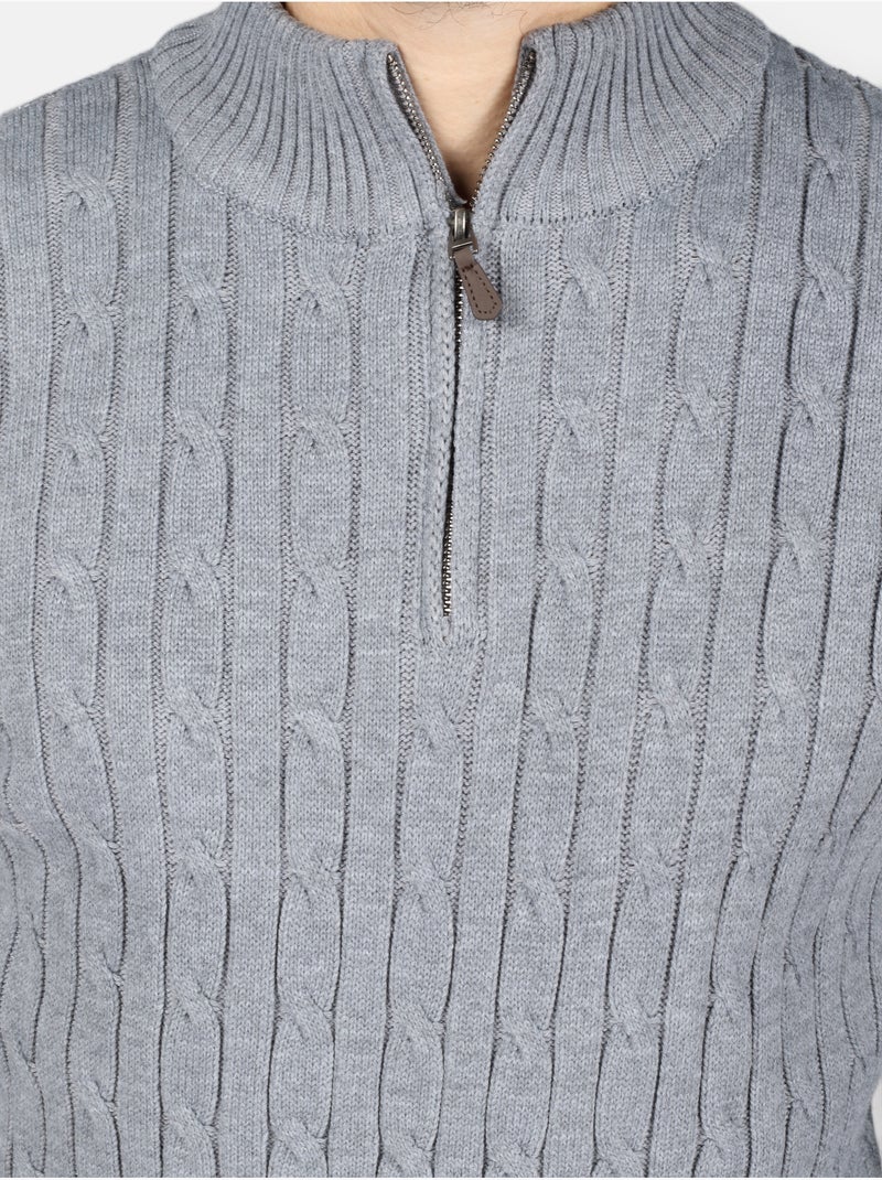 Jersey de vestir con cremallera - Kenzarro Gris - Kiabi