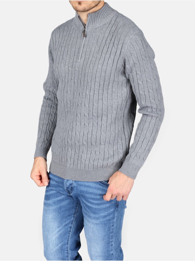 Jersey de vestir con cremallera - Kenzarro Gris - Kiabi