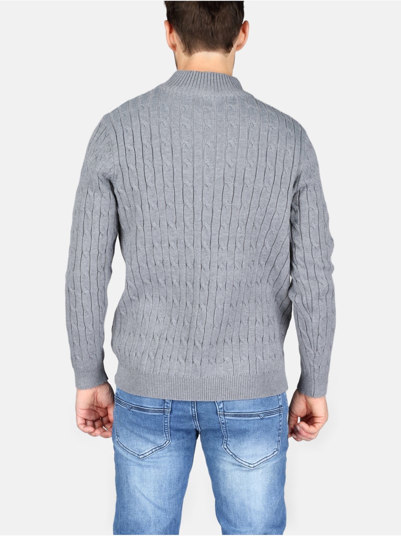 Jersey de vestir con cremallera - Kenzarro Gris - Kiabi