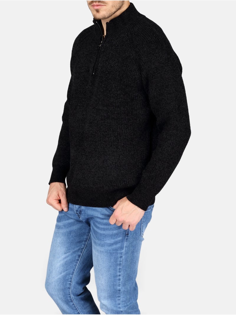 Jersey de vestir con cremallera - Kenzarro Negro - Kiabi