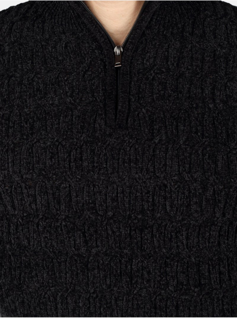 Jersey de vestir con cremallera - Kenzarro Negro - Kiabi