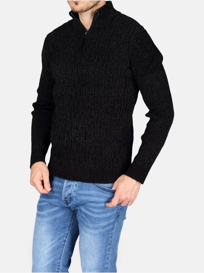 Jersey de vestir con cremallera - Kenzarro Negro - Kiabi
