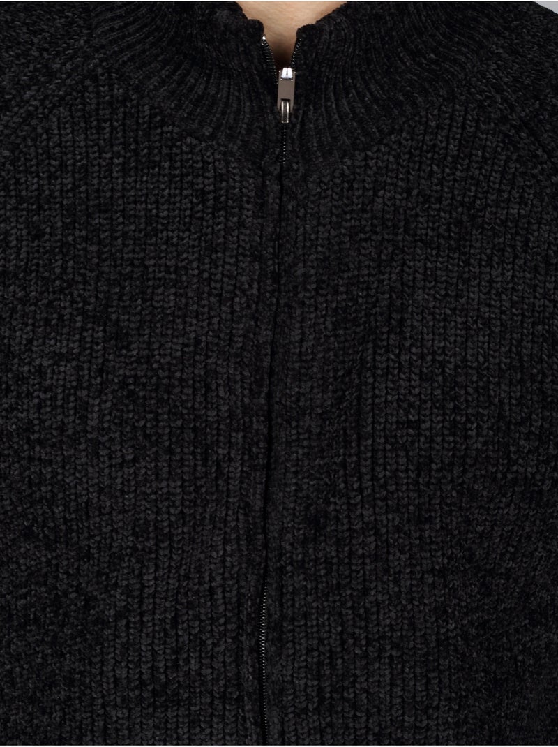 Jersey de vestir con cremallera - Kenzarro Negro - Kiabi