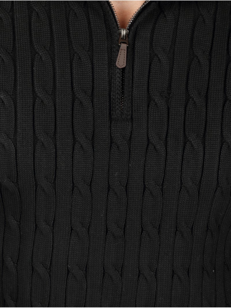 Jersey de vestir con cremallera - Kenzarro Negro - Kiabi