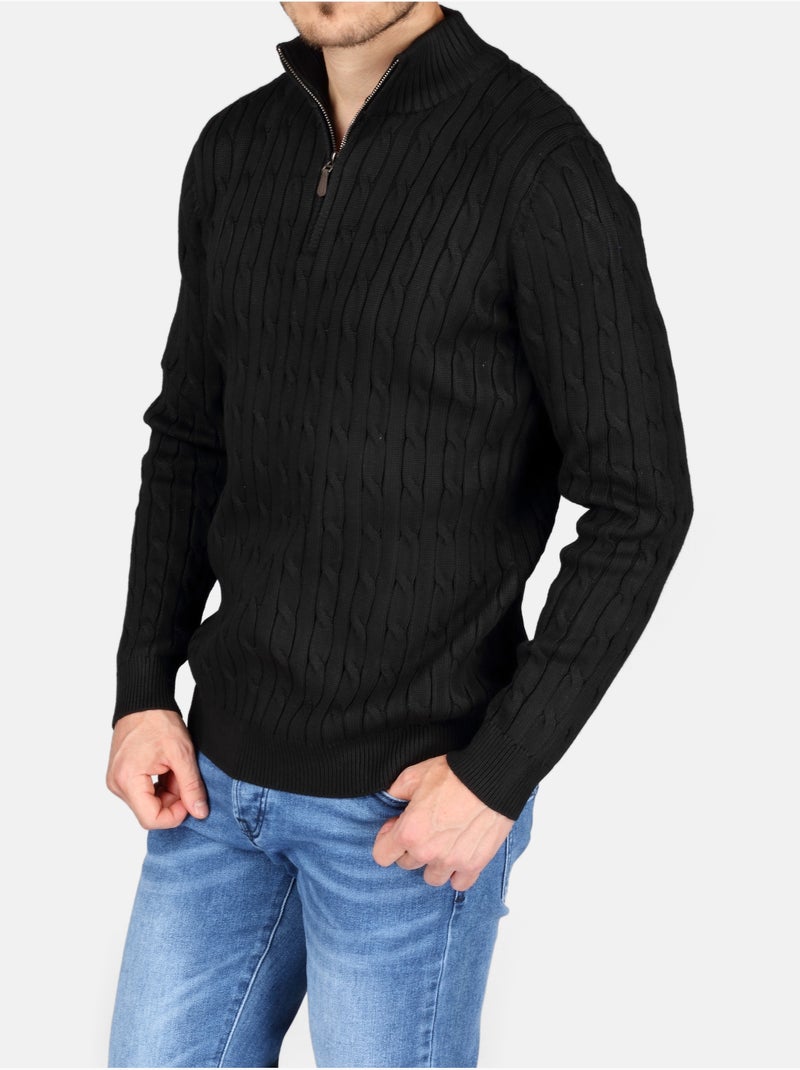 Jersey de vestir con cremallera - Kenzarro Negro - Kiabi