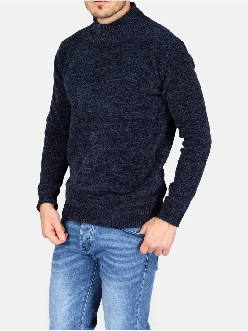 Jersey de vestir con cuello alto - Kenzarro Azul - Kiabi