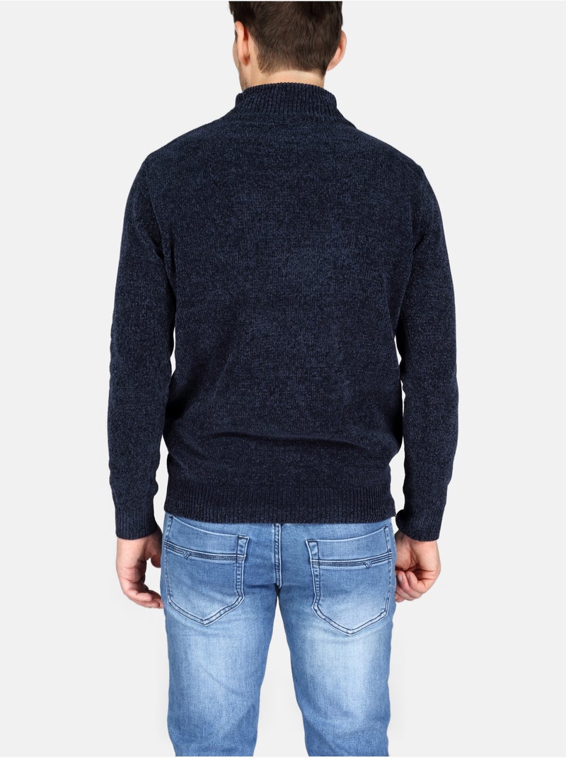 Jersey de vestir con cuello alto - Kenzarro Azul - Kiabi