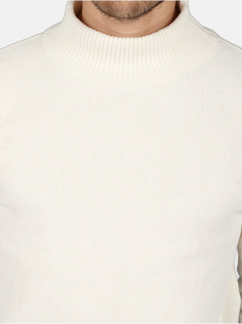 Jersey de vestir con cuello alto - Kenzarro Blanco - Kiabi