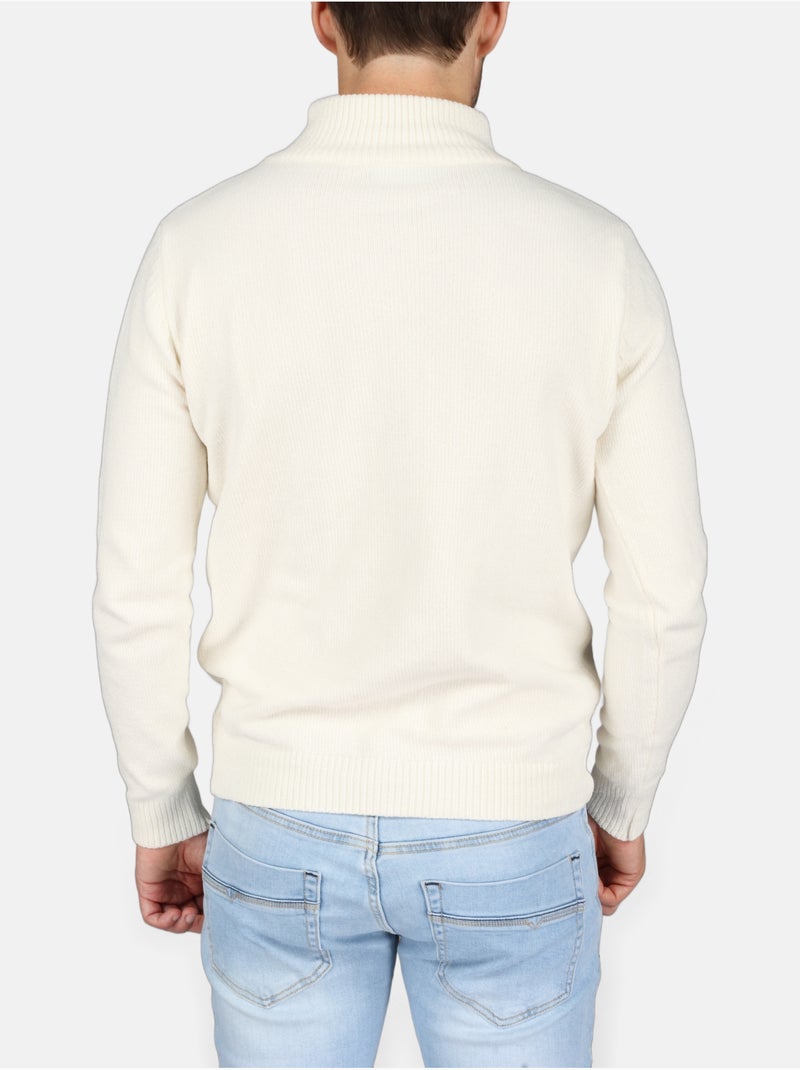 Jersey de vestir con cuello alto - Kenzarro Blanco - Kiabi