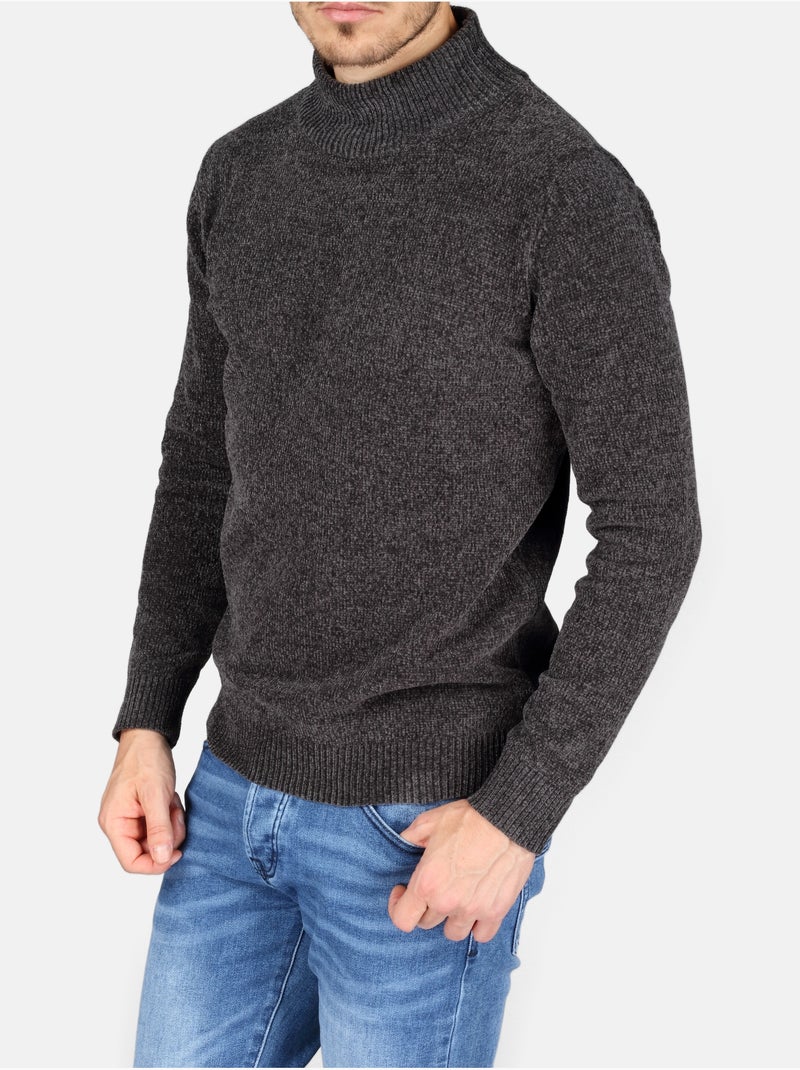 Jersey de vestir con cuello alto - Kenzarro Gris oscuro - Kiabi