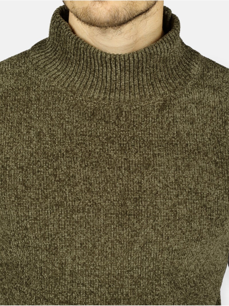 Jersey de vestir con cuello alto - Kenzarro Verde - Kiabi