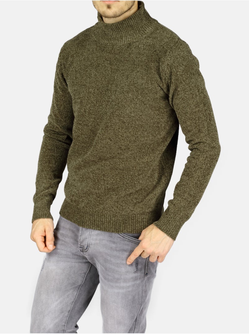 Jersey de vestir con cuello alto - Kenzarro Verde - Kiabi