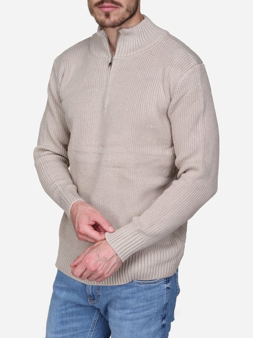 Jersey de vestir con cuello alto y cremallera - Kenzarro - Kiabi Jersey de vestir con cuello alto y cremallera - Kenzarro - Kiabi