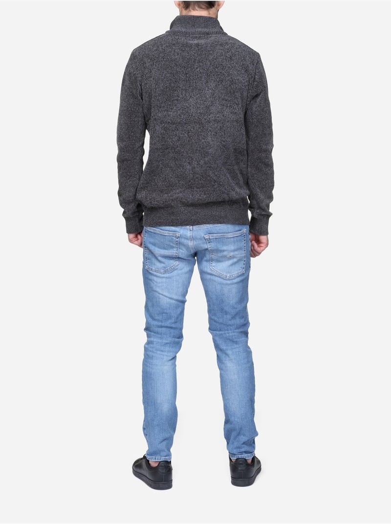 Jersey de vestir con cuello alto y cremallera - Kenzarro Gris oscuro - Kiabi