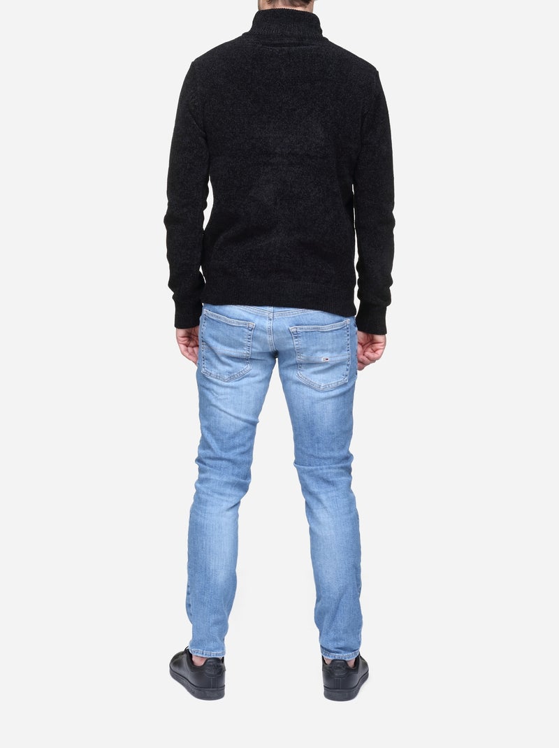 Jersey de vestir con cuello alto y cremallera - Kenzarro Negro - Kiabi