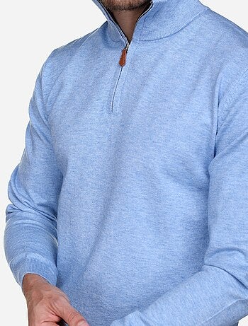 Jersey de vestir con cuello alto y cremallera - Yves Enzo