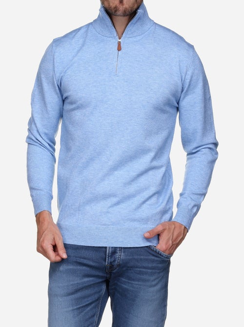 Jersey de vestir con cuello alto y cremallera - Yves Enzo - Kiabi