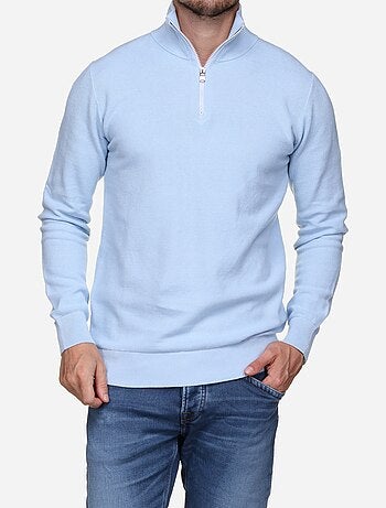 Jersey de vestir con cuello alto y cremallera - Yves Enzo