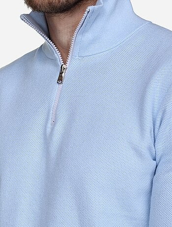 Jersey de vestir con cuello alto y cremallera - Yves Enzo